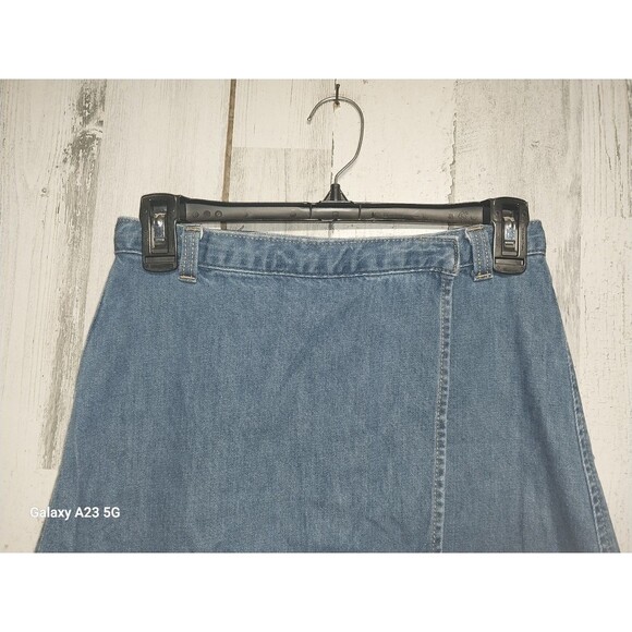 GAP Women's Size 25 Faux Wrap Denim Skirt - Picture 2 of 7